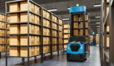 Robot Forklift efficiently sorting hundreds of parcels per hour AGV